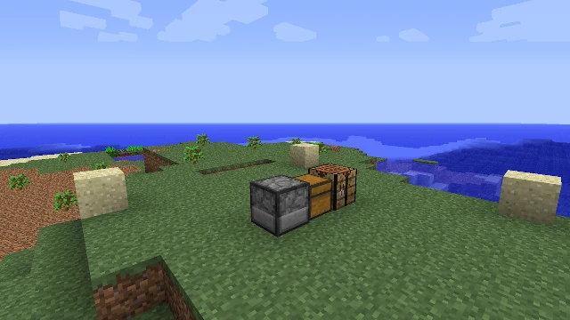 A screenshot of the island that we so suddenly settled. It has tree saplings everywhere and looks quite flat.